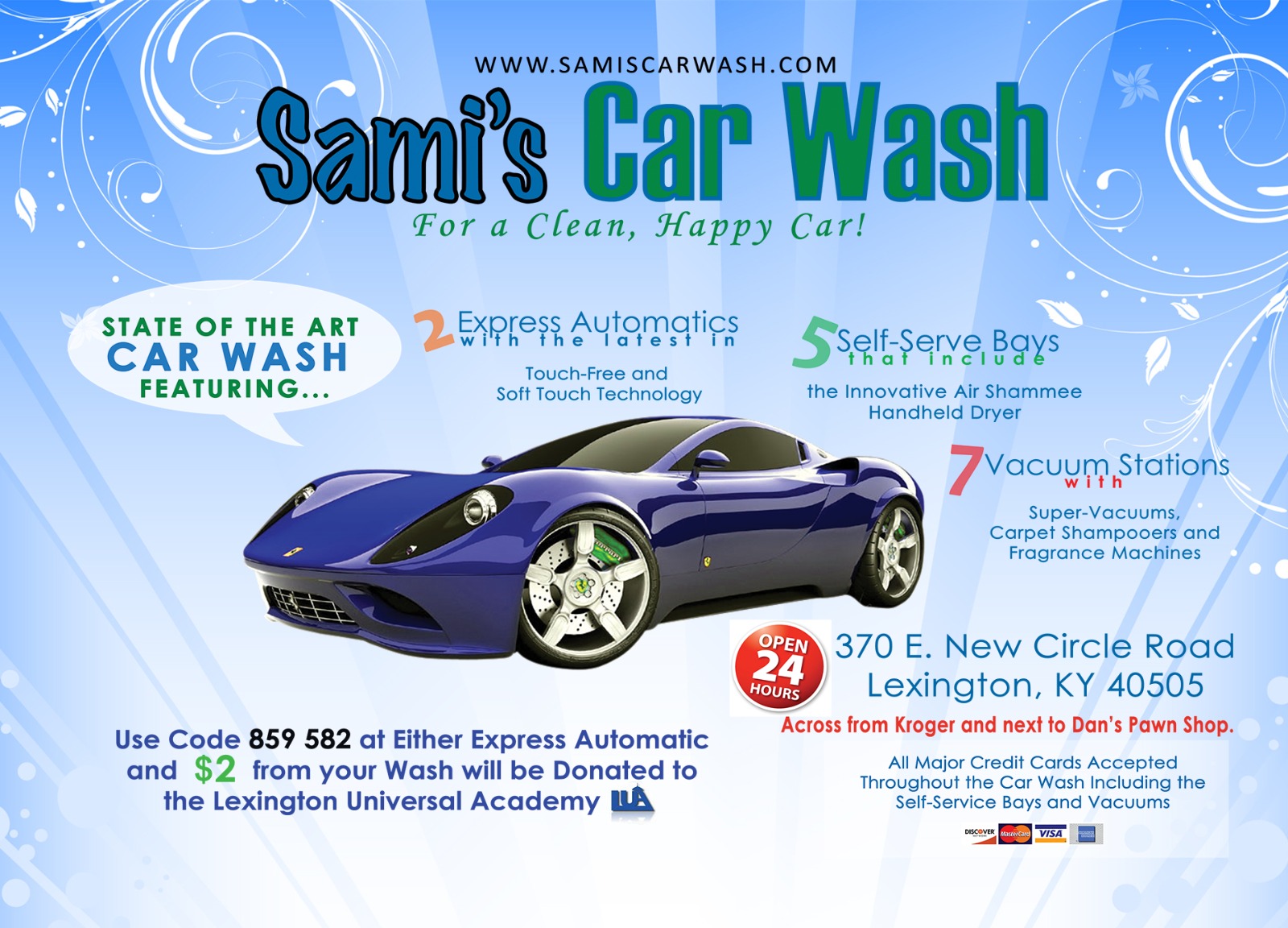 Sami's Car Wash promo flier