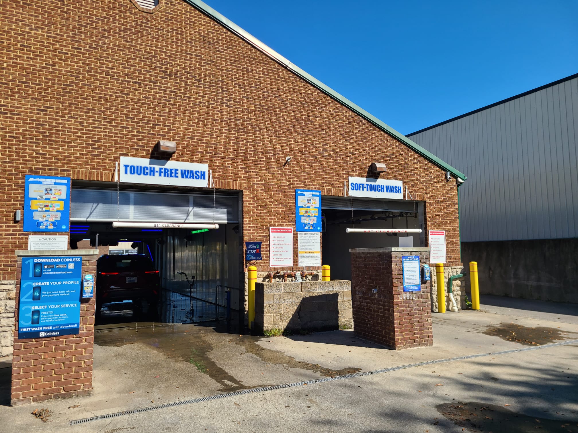 Both wash bay entrances